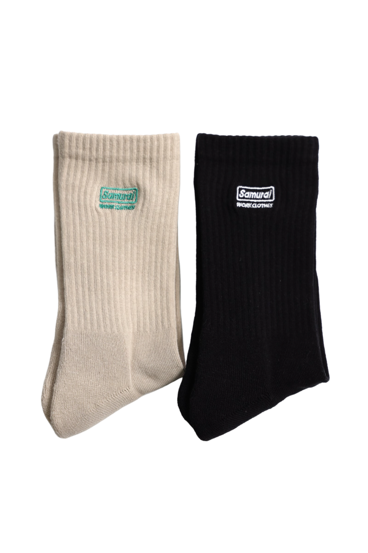 SWCKS23-04 / SWCKS23-05 EMBROIDERED LOGO SOCKS-BLACK,BLACK, medium image number 1