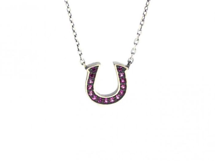 HYJK-135RD-SV Silver Glitter Horseshoe NC,, medium