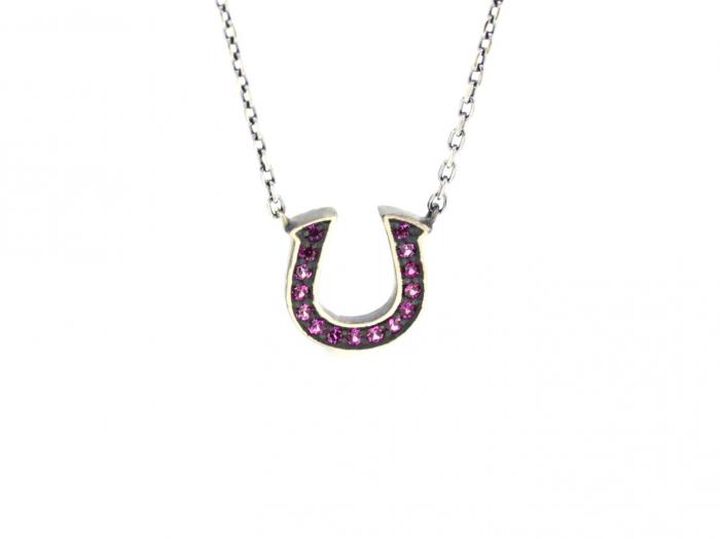 HYJK-135RD-SV Silver Glitter Horseshoe NC