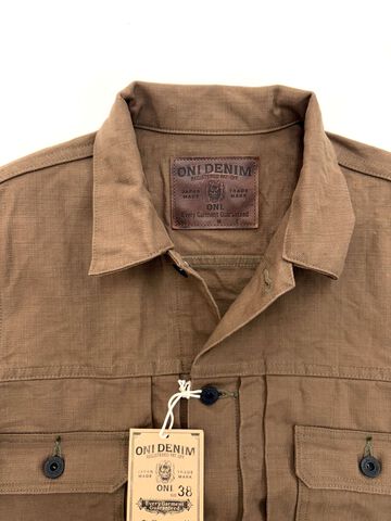 ONI02516P-HOX-BRK Sulfur Heavy Oxford Brown Khaki TypeⅡ Jacket with warm pocket,, small image number 3