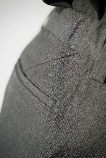 【CAPERTICA】CAP706PT18 Washable Wool Gaba / Loosey Trousers,BLACK NAVY, small image number 12