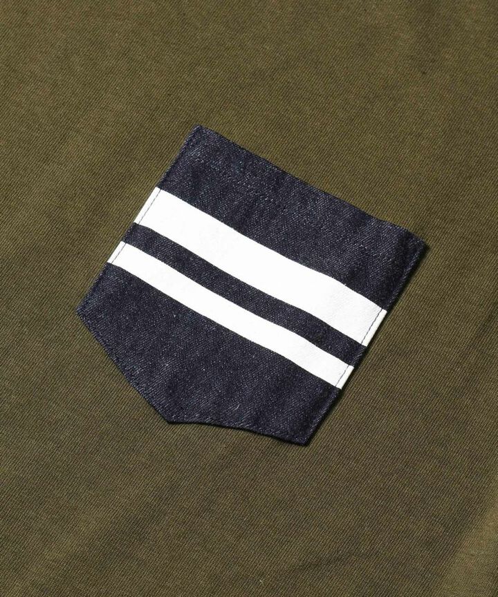 MT003 GTB DENIM POCKET T-SHIRT-OLIVE DRAB-XL,OLIVE DRAB, medium image number 9