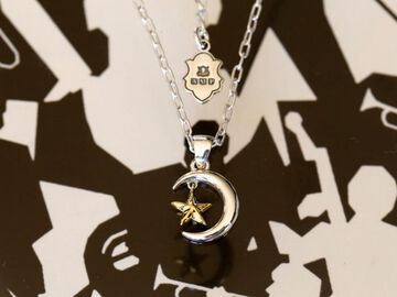 17AJK-120 Moon & Star Necklace,, small image number 0