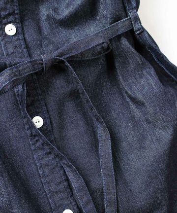 MZOP0104 8 ounces Going to Battle Label denim dress,, small image number 6