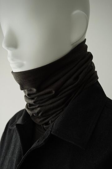 224CS02 Super120s Washable Wool Jersey / Neck Gaiter,EBONY, small image number 6