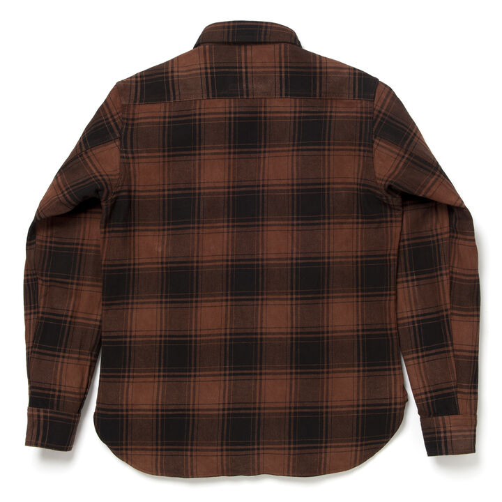 5678-DORO Amami mud-dyed Flannel Shirts-BROWN-36,BROWN, medium image number 1