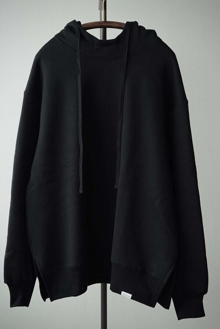 【CAPERTICA】CAP707CS38 Suvin Cotton Urake / Slit Hoodie,BLACK, medium image number 6