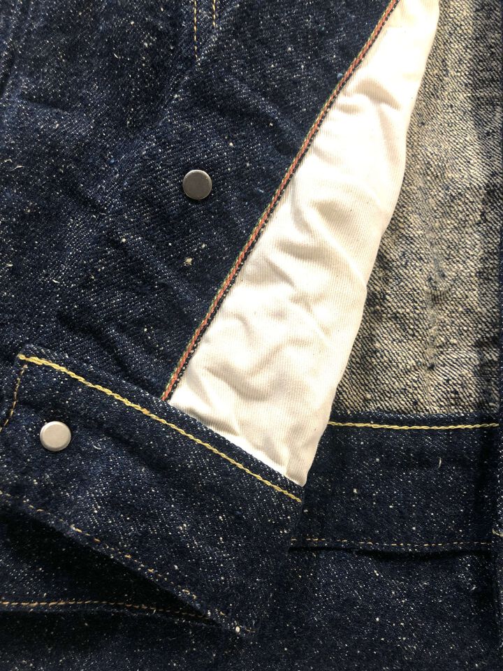 ONI02527P-CCD-Kabuki 15oz Crushed Concrete Denim Kabuki Selvedge TypeⅢ Jacket with handwarmer,, medium image number 8