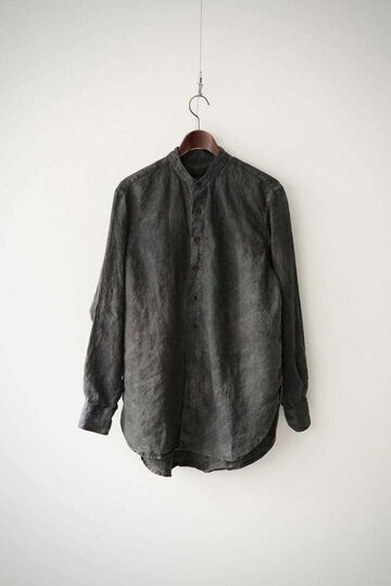 241SH08 ND-Linen Poplin / Granpa Shirts,LOGWOOD BLACK, small image number 15