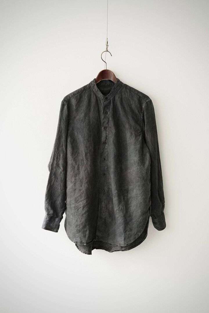 241SH08 ND-Linen Poplin / Granpa Shirts,LOGWOOD BLACK, medium image number 15