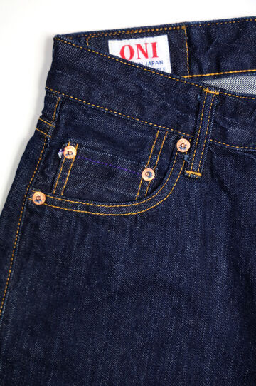 ONI-L722-12Z 12oz Selvedge Denim Super Wide Straight Zip-fly【WOMEN'S】,, small image number 4
