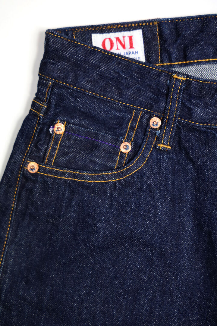 ONI-L722-12Z 12oz Selvedge Denim Super Wide Straight Zip-fly【WOMEN'S】,, medium image number 4