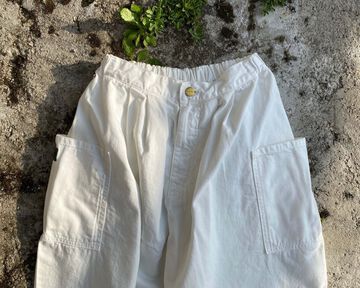 La-TGPT-0503 10oz Tucked Gathered Pants White,, small image number 5