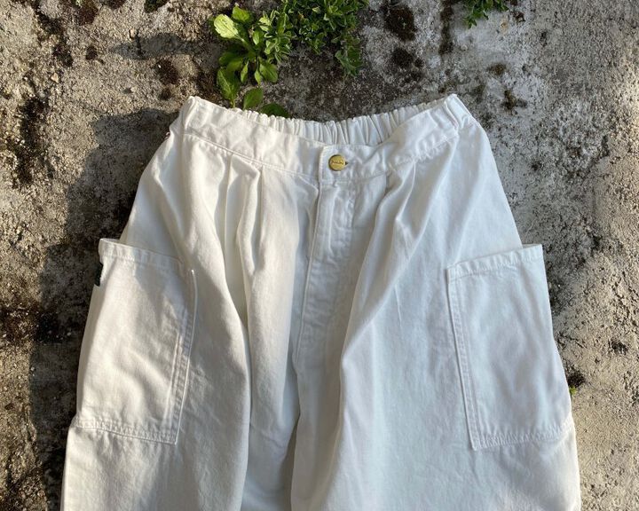 La-TGPT-0503 10oz Tucked Gathered Pants White,, medium image number 5