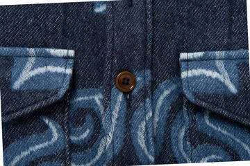 SP-106 45th Ainu Blanket Shirts,NAVY, small image number 3