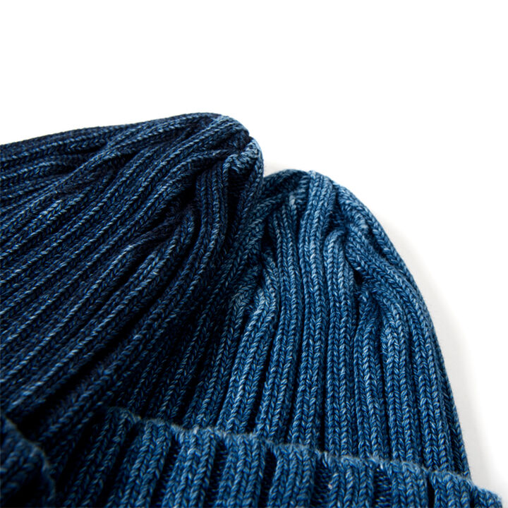 7481 Indigo knit cap(2 COLORS),LIGHT INDIGO, medium image number 2