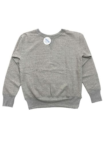 Lot 268 88/12 Heather 4-Needle Front V Crewneck Sweatshirt,GREEN, small image number 5
