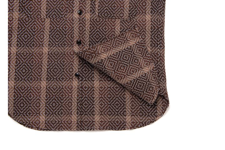 5726 Kakishibu Noragi Sashiko Shirts,KAKISHIBU, medium image number 4