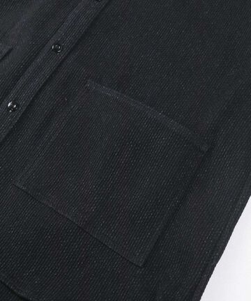 JBOT1327 Sashiko Black Big Shirts Jacket,BLACK, small image number 7