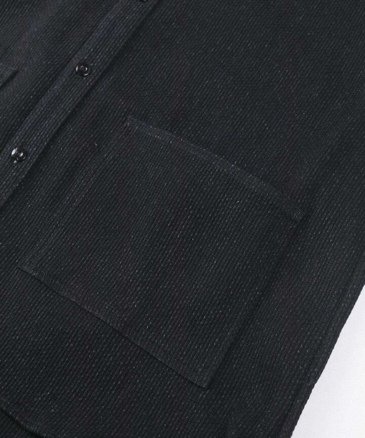 JBOT1327 Sashiko Black Big Shirts Jacket,BLACK, medium image number 7