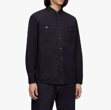 MMLS6005 SASHIKO L/S SHIRT,INDIGO, small image number 1