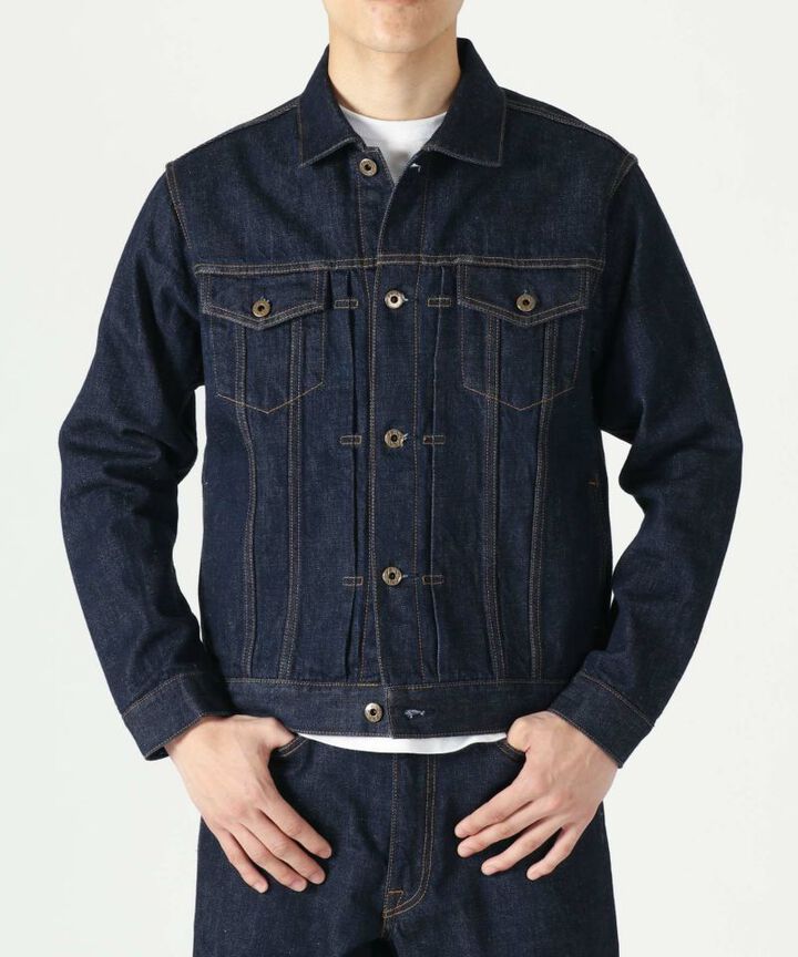 JBGJ1004 12.5oz Type 4th Denim Jacket,INDIGO, medium image number 0