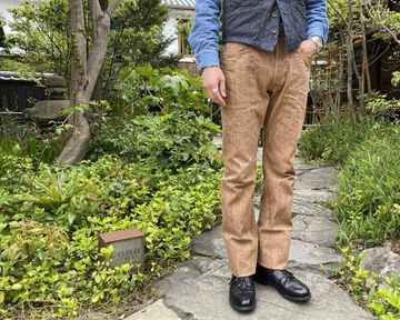 GZ-1917S3 13oz Nippon Cotton Organic Cotton Slim Straight Jeans (INDIGO, KAKI)-INDIGO-33,INDIGO, small image number 3