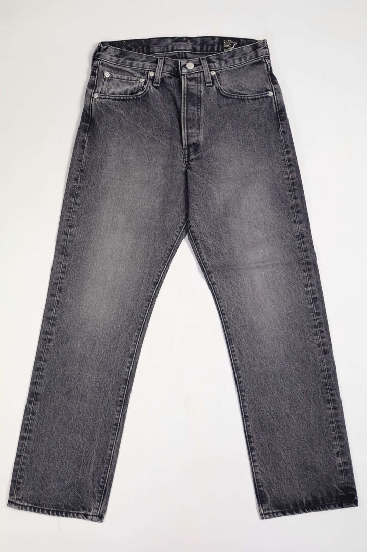 01-1050W-D61S 105 90's BLACK DENIM STONE WASH,, medium