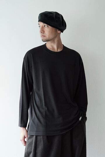 【CAPERTICA】CAP707CS14 Super140s Washable Wool DC_jersey / L/S FootBall Tee,DARKNESS, small image number 0