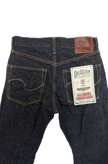 ONI288CCD-MOCA 15oz Crushed Concrete Denim Weft: Moca Regular Straight,, small image number 3