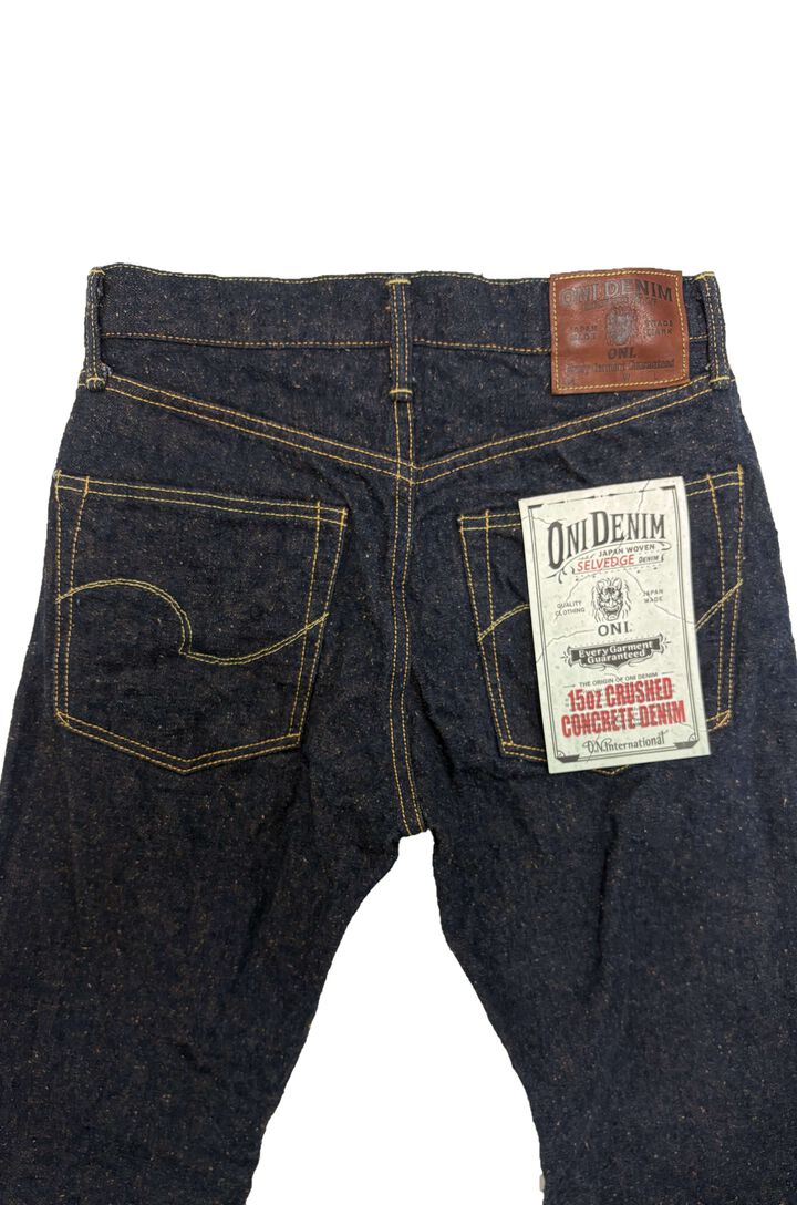ONI288CCD-MOCA 15oz Crushed Concrete Denim Weft: Moca Regular Straight,, medium image number 3