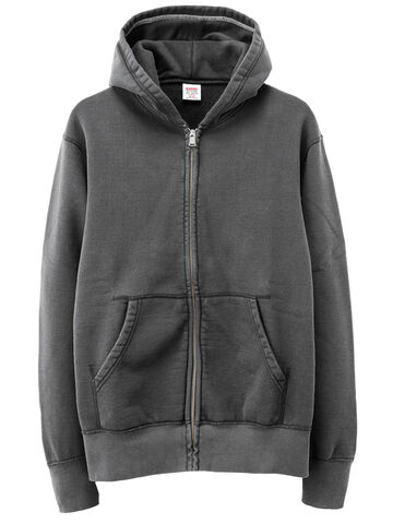 BARNS BR-3010 VINTAGE ZIP PARKA COZUN SWEAT MADE BY UNION SPECIAL-BLACK-M,BLACK, small image number 0