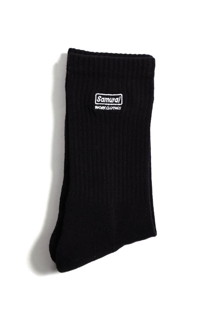 SWCKS23-04 / SWCKS23-05 EMBROIDERED LOGO SOCKS-BLACK,BLACK, medium image number 2