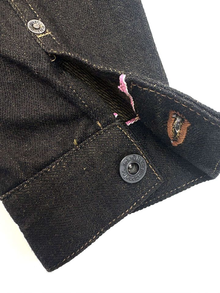 ONI03100-BKOL 12.5oz Black x Olive Selvedge Denim Coverall,, medium image number 8