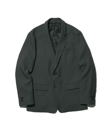 M-18101 RETRO POLYESTER TWILL / 2B SEMI PEAKED LAPEL JACKET (3 COLORS)-GREEN- L,GREEN, small image number 3
