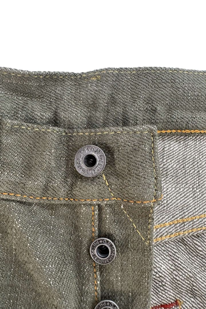 ONI822-OLD18 18oz Olive Denim Super Wide Tapered,, medium image number 10