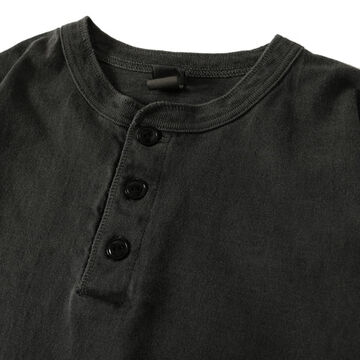 BR-3044PG COZUN LONG SLEEVES HENLEY PG T (Pigment),BLACK, small image number 3