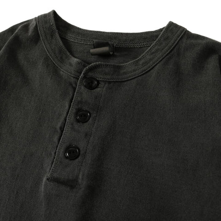 BR-3044PG COZUN LONG SLEEVES HENLEY PG T (Pigment),BLACK, medium image number 3