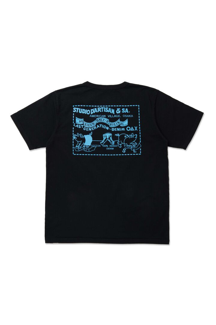 8214A Denim Pocket T-shirts (back print),PURPLE, medium image number 5