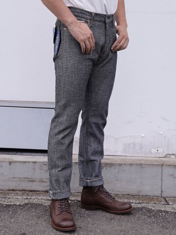 GZ-SVJPT-0204 13oz Selvedge Jacquard Slim Jeans ID×WH-30,, small image number 1