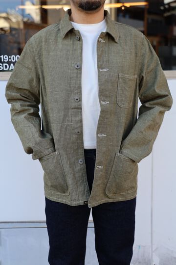 ONI03101-HC 8.3oz Heavy Chambray Coverall-KHAKI OLIVE-38,KHAKI OLIVE, small image number 34