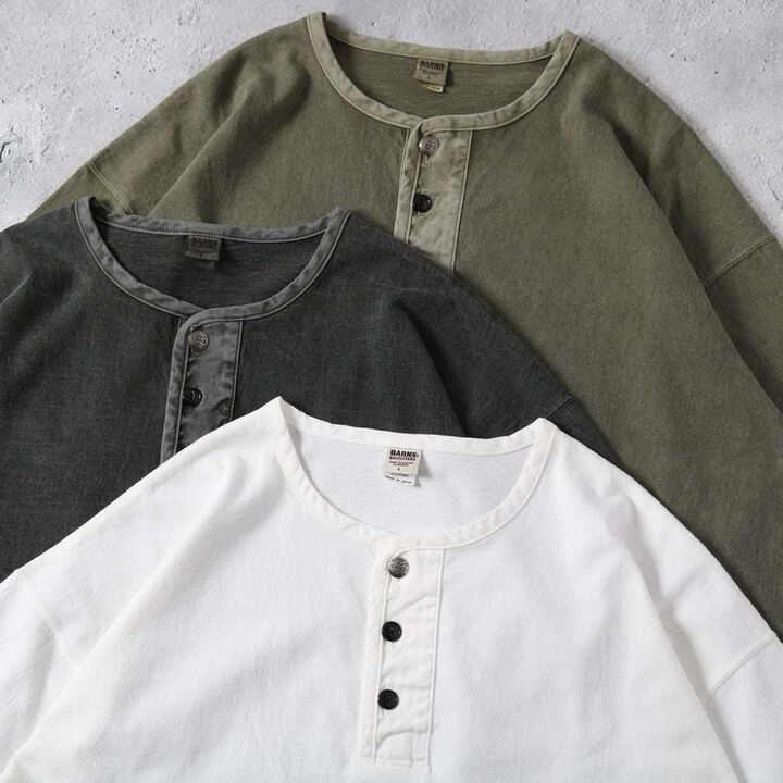 BR-25207【BIG COZUN】COZUN Native Concho Work Henley Neck T-Shirt【Button Works】,, medium
