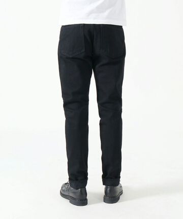 J214 14oz Tapered Model Black Denim Selvedge-One Wash-31,, small image number 3