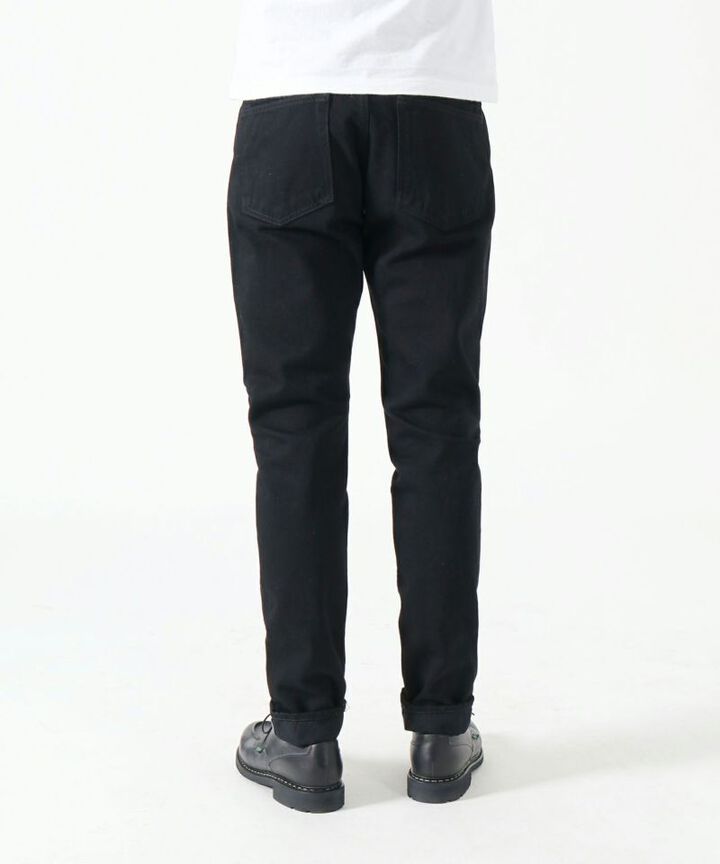 J214 14oz Tapered Model Black Denim Selvedge-One Wash-31,, medium image number 3