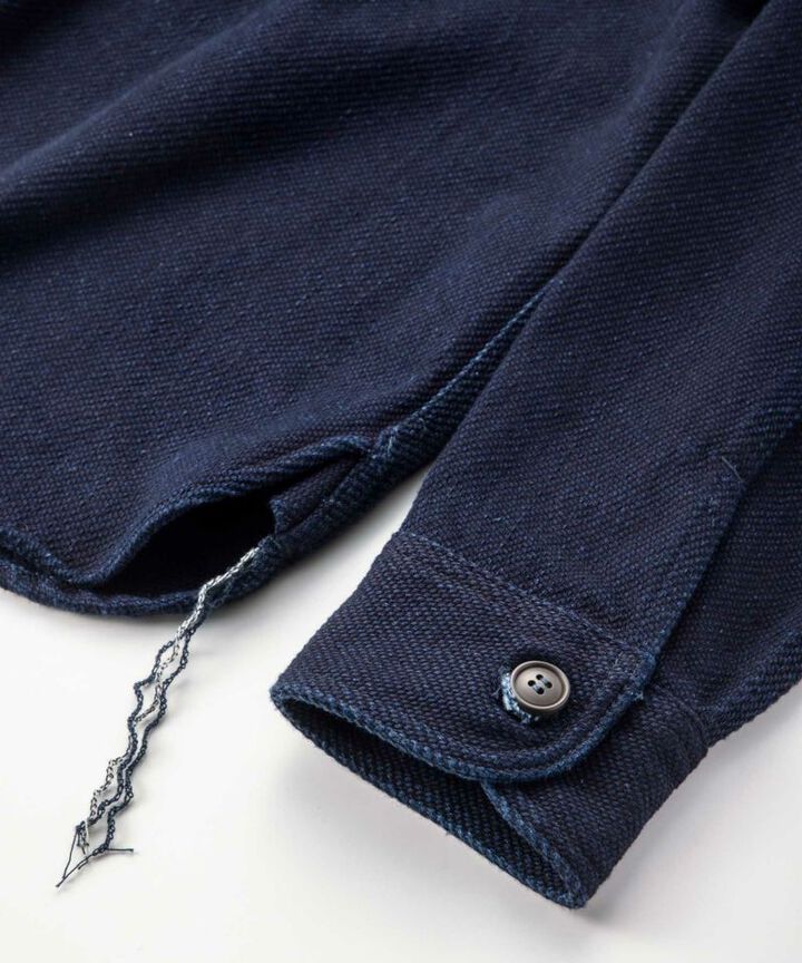 MLS1070M23 Heavy ID dobby work shirts-INDIGO-38,INDIGO, medium image number 5
