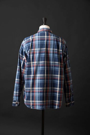 MS012G INIDIGO CHECK SHIRT,02, small image number 19