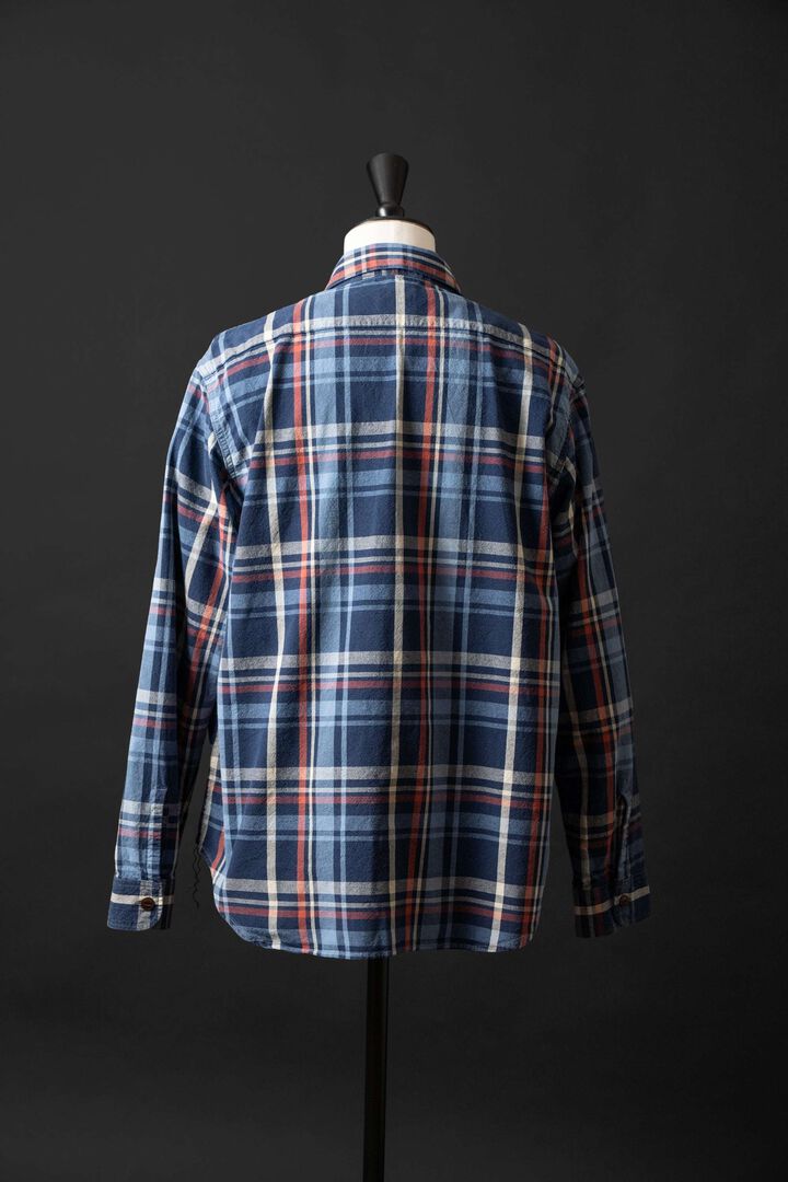 MS012G INIDIGO CHECK SHIRT,02, medium image number 19