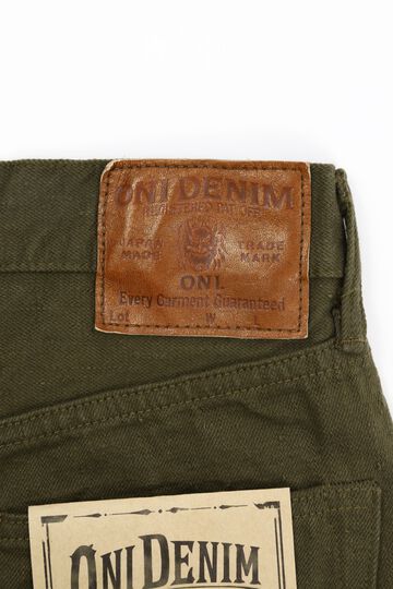 ONI-612-OLOL 12oz Olive warp and weft,  Selvedge Denim Relax Tapered-One Washed-29,, small image number 6