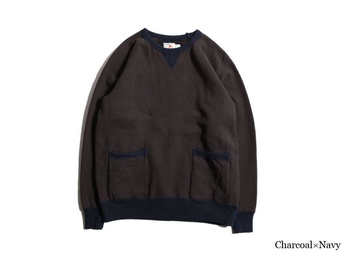 TR21AW-204 Freedom SweatShirt-CHACOAL / NAVY-40,CHACOAL / NAVY, medium image number 1