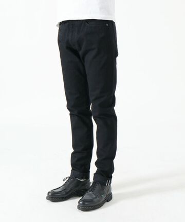 J214 14oz Tapered Model Black Denim Selvedge-One Wash-31,, small image number 1
